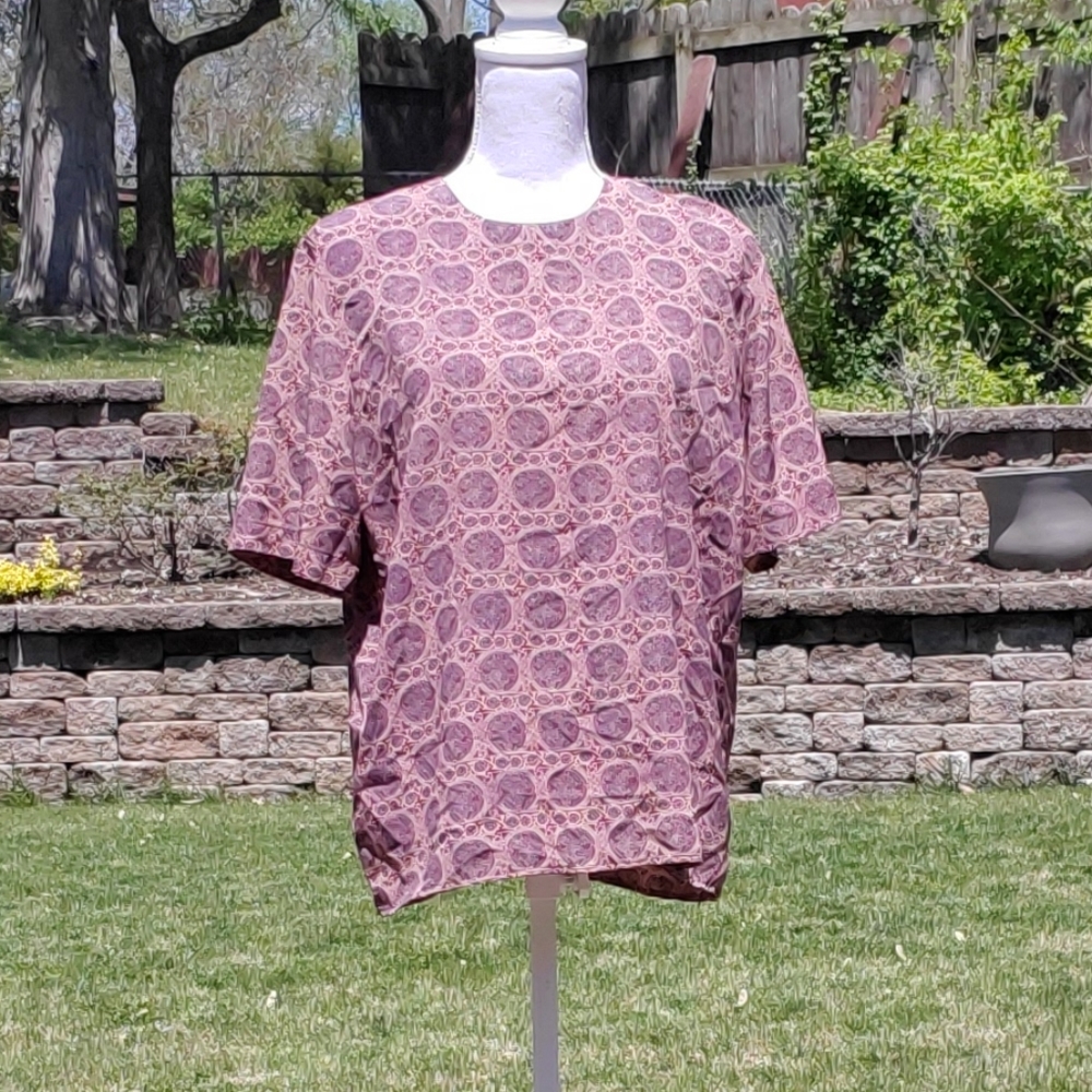 🌟 3 for $15 Deal! 🌟Worthington maroon blue short sleeves blouse L